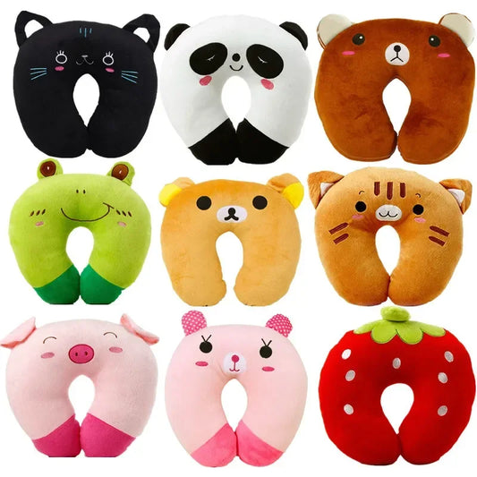 Soft U-Shaped Plush Sleep Neck Protection Pillow Office Cushion Cute Lovely Travel Pillows For Children/Adults