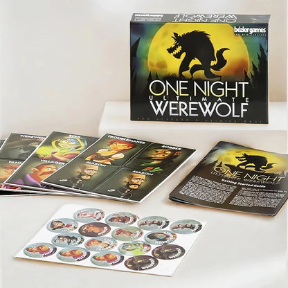 One Night Ultimate Werewolf Strategy Board Game Fun Paper Experience Bonus Roles Edition Deck for Home Party Playing Cards