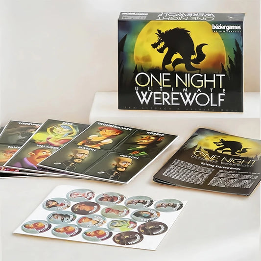 One Night Ultimate Werewolf Strategy Board Game Fun Paper Experience Bonus Roles Edition Deck for Home Party Playing Cards