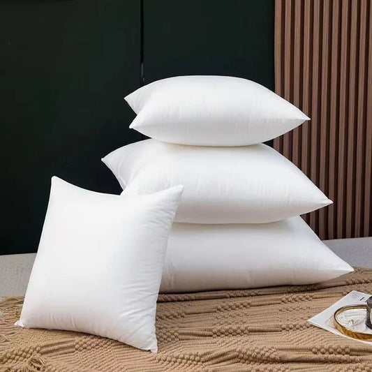 White Pillow Core Non-woven Pillow Liner Soft Fluffy High Rebound Filling Bedroom Sofa Hotel Office Car Cushion Various Sizes