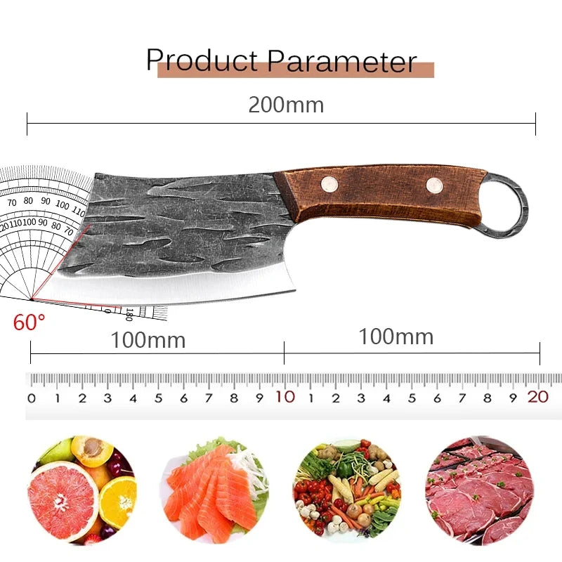 Forged Stainless Steel Boning Knife Cutter Kitchen Butcher Tool Portable Meat Cleaver Fruit Knife Stainless Steel Fruit Knives