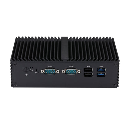 Quad Core CPU J6412 Fanless Linux Barebone 2 Ethernet Mini PC DDR4 12V DC POS Mini PC