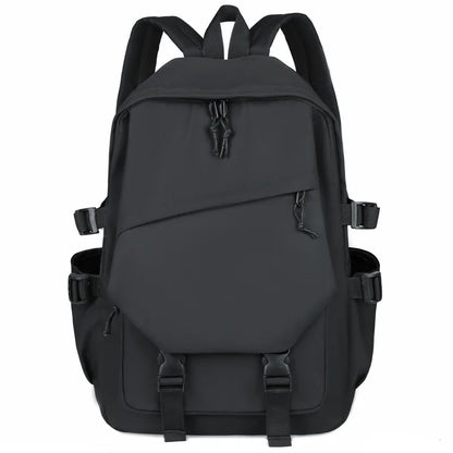 One 15 Inch Polyester Waterproof Solid Color Simple Men's Backpack Fashion Couple Student Computer Backpack