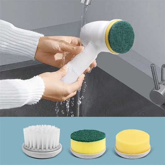 Multifunctional Electric Brush Cleaner 3 in 1 Bathroom Sink Kitchen Window Car Electric Rotating Cleaning Brush