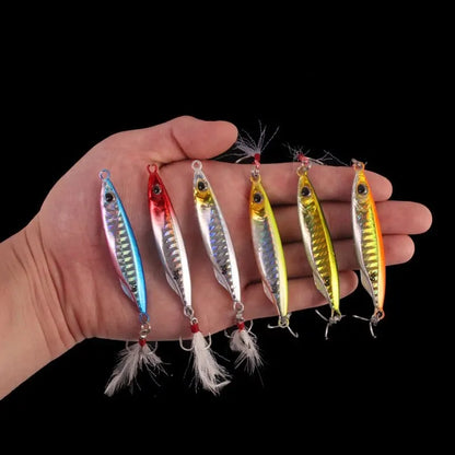 BURLE Fish Jig High Quality Bass Lure Deep Sea Knife Metal Slow Jig Lure Saltwater Fast Sinking Fishing Lures