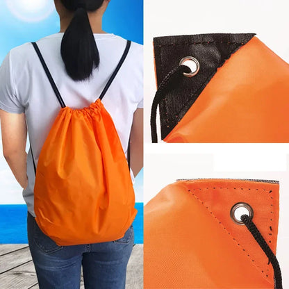 Travel Outdoor Sports Foldable Backpack Bag Portable Waterproof Swimming Beach Camping Drawstring Backpack Daily Nylon Bags