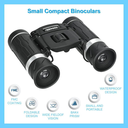 500X25 Portable Hd Zoom 5000M/50000M Binoculars Telescope Powerful Folding Long-Distance Vision Hunting Outdoor Camping Sports