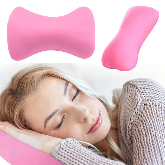 Neck Support Pillow Bone Shape Roll Pillow Mini Cushion Microbead Back Sofa Cushion Throw Cozy Pillow Travel Home Office Sleep