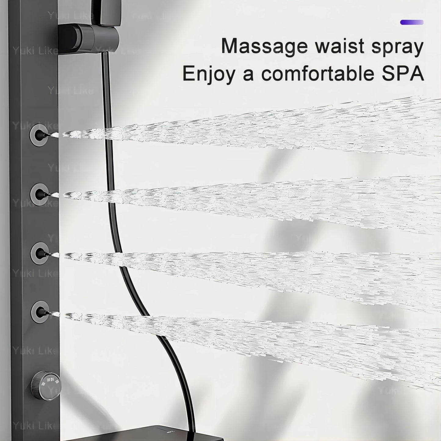 Digital Smart Grey Shower Set Bathroom Home Use Shower System Rainfall Sprayer Pressured Bathing Apartment shower head