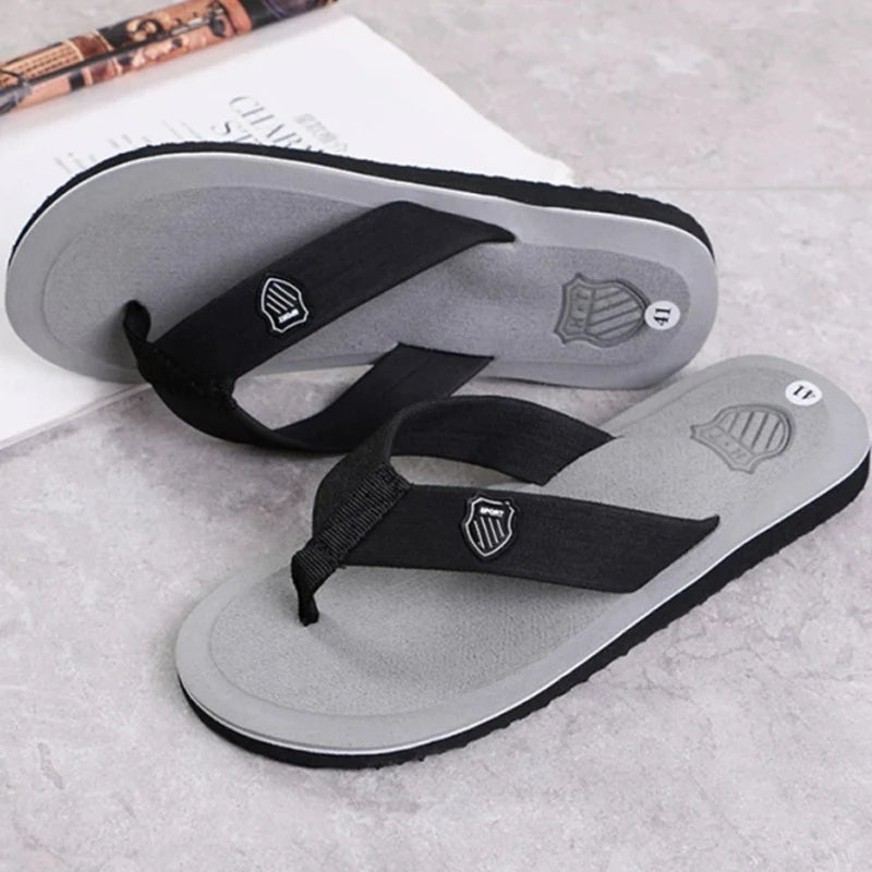 Casual Slippers For Men Flip Flops Beach Sandals Summer Non-Slip Flat Slides Men Slippers Indoor House Shoes Man Male Slipper