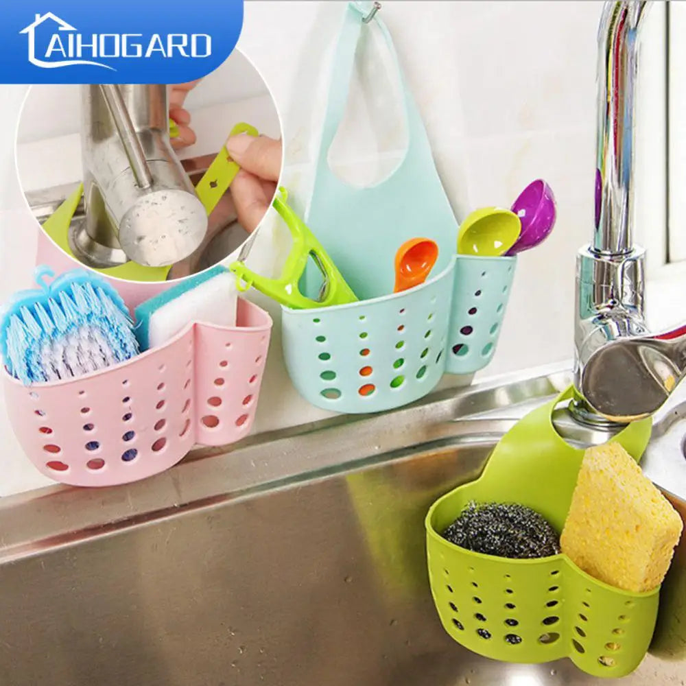 Soap Sponge Sink Shelf Racks Reusable Adjustable Baskets for Organizing Kitchen Bathroom Hanging Storage Basket Kitchen Items