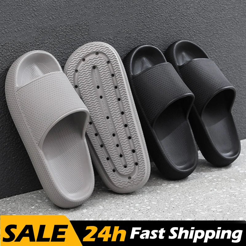 Cloud Slippers For Men Flip Flops Beach Sandals Bathroom Non-Slip Slides Men Women Slippers Indoor House Shoes Male Slipper