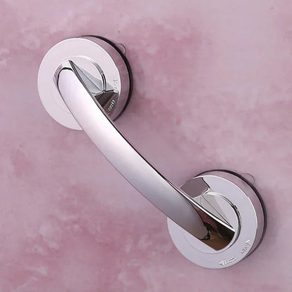 Anti-slip Handrail No Drilling Shower Handle Offers Safe Grip with Suction Cup for Safety Grab in Bathroom Bathtub Glass Door