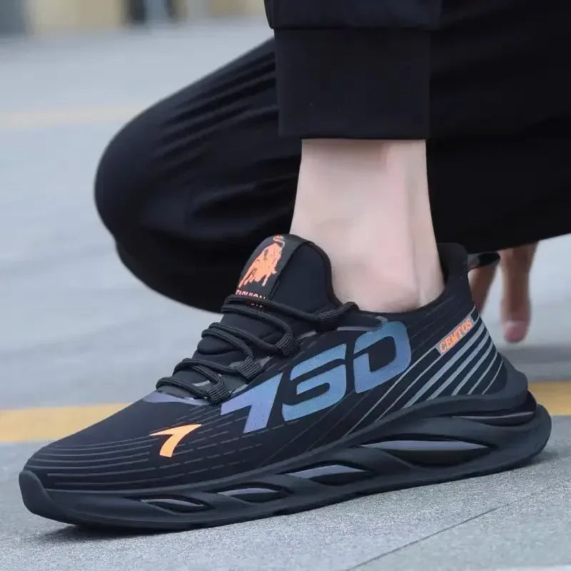 Men's casual light mesh sports shoes summer breathable cool running shoes fashion soft sole comfortable non slip male's sneakers