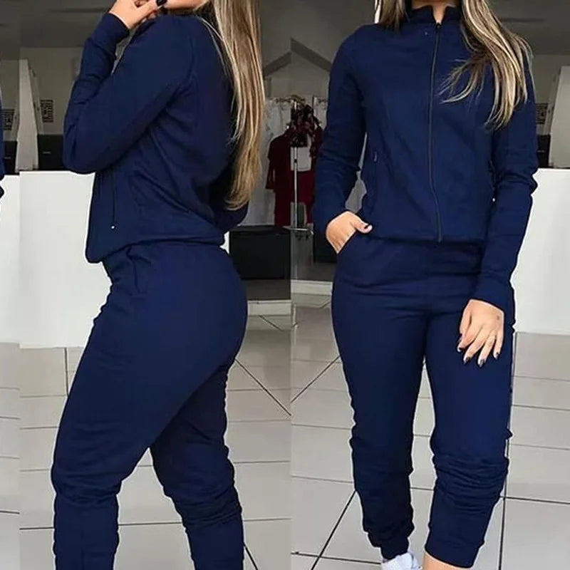 2 Pieces Set Women United States women's Street Snap Autumn Recreational Outfit two-piece Outfit Sports Set Dropshipping ZXP9622