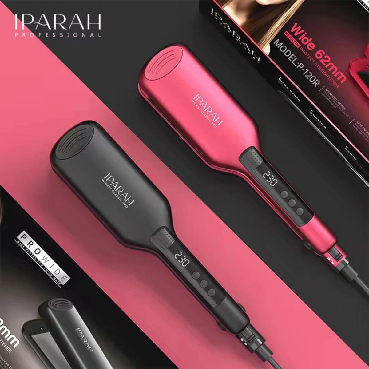 IPARAH Hair Straightener Professional Straightener for Hair Electric Hair Brushes Straightener Curler Wet Dry Salon Tools P-120