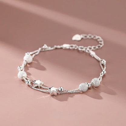 925 sterling silver Beautiful stars Bracelets for women korean fashion designer party Wedding Jewelry Holiday gifts