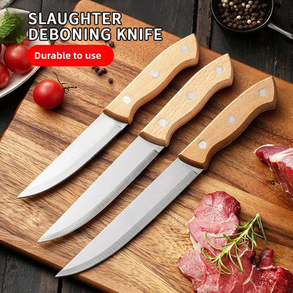 Cooking Knife Kitchen Supplies Wooden Handle Kitchen Fruit Knife Chef Knives Meat Cleaver Boning Knife Vegetable Knife