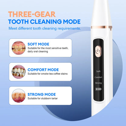 Dental Scaler For Teeth Tartar Stains Remove Electric Teeth Cleaner Household Dental Scaler Fresh Breath Oral Care USB Charging