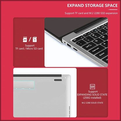 N4000 14.1 Inch 128GB 256GB SSD Windows 10 Pro Inte Laptop Intel Portable Laptos Student Notebook Dual core Laptop