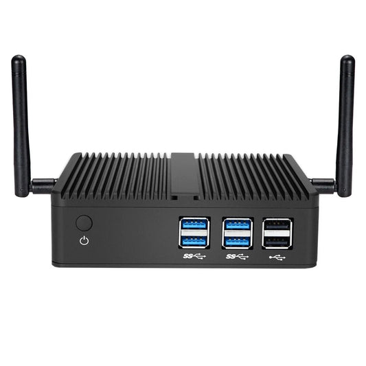 Fanless Mini PC Intel Core i7-4500U i5-4200U i3-4010U Windows 10 300M WiFi 8GB DDR3L 128GB/256GB/512GB SSD Barebone Computers