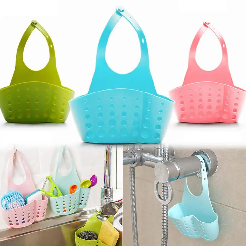 Soap Sponge Sink Shelf Racks Reusable Adjustable Baskets for Organizing Kitchen Bathroom Hanging Storage Basket Kitchen Items