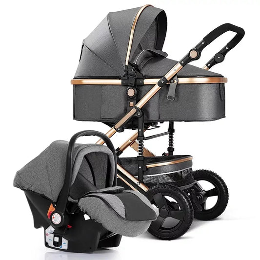 Baby stroller 3 in 1,strollers four wheels baby pram,baby trolley,kinderwagen,luxury buggy,Newborn Baby Pushchair,High Landscape