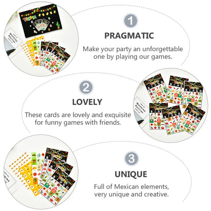 Party Game Intellectual Development Plaything Game Set Bingo Fun Paper Party Game Accessory Bingo Game Kit Party Game