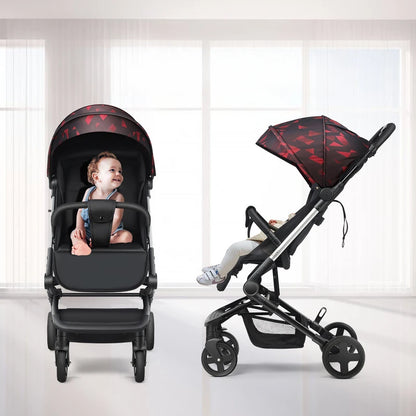 The Lightweight Stroller High Landscape Baby Carriage Sit and Lie Children's cart Stroller with adjustable seat and foot rest