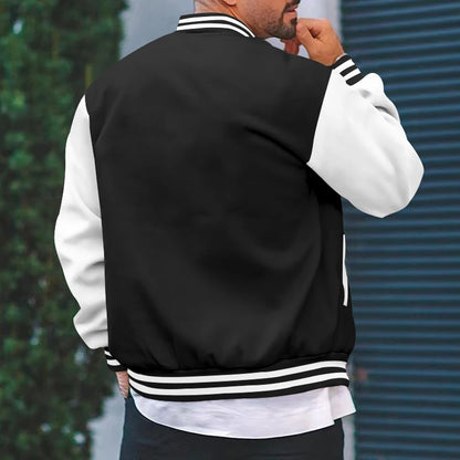 2023 New Loose American Trendy Brand Baseball Jersey Fashion Bomber Jacket Men's Casual Plus Size Jacket