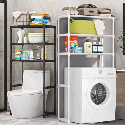 Bathroom Storage Organizer Shelf Washing Machine Shelf Carbon Steel Toilet Storage Rack Standing Bathroom Organizer Shelves