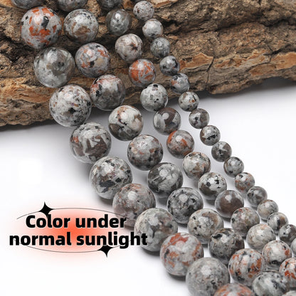 Natural Flame Stone Beads New Yooperlite Sodalite Loose Spacer UV Glowing Fire Stone for Jewelry Making Diy Bracelet 6/8/10/12mm