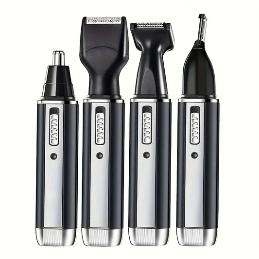 1PC-Multi Functional Beauty Alecoy Four in One Electric Nose Hair Trimmer, Perfect Solution for Sideburns Shaving, MEN'S Care