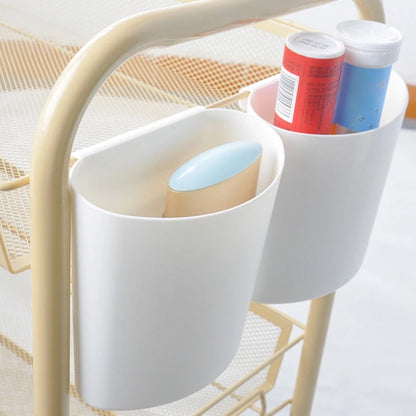 1Pc Household Back Hanging Plastic Storage Basket Kitchen Bathroom Mini Organizers Small Things Portable Storage Box Container