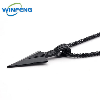 Personal Defense Pendant Necklace Spearpoint Arrowhead Neck Chain Emergency Survival Tactical Self Defense EDC Tools