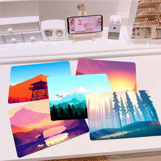 Forest Firewatch DIY Cabinet Gaming Computer Laptop Desk Mat Mouse Pad Mouse Mat Notbook For PC Gamer Mousemat