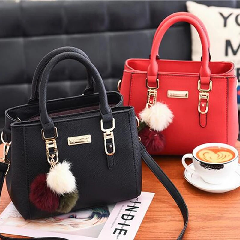 Women's Single Shoulder Handbag PU Comfortable Fabric Hardware Buckle Large Capacity Simplicity Crossbody Bag For Female