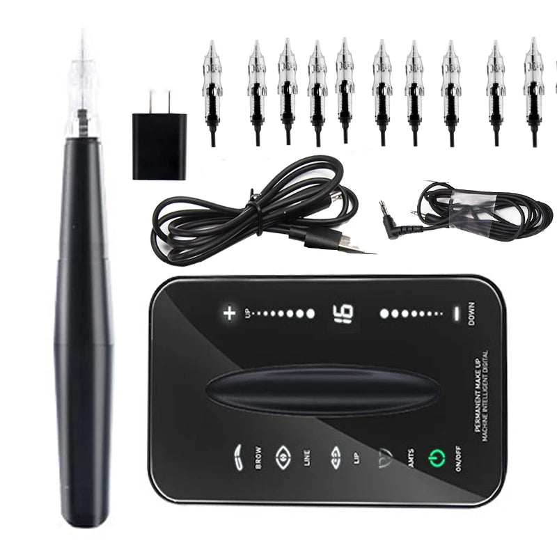 Touch Screen Tattoo Machine kits for Micropigmentation Digital LCD Permanent Makeup Microblading Eyebrow Tattoo Machines Gun