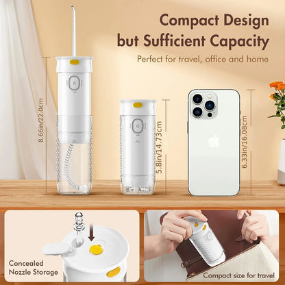 Sejoy Oral Irrigator Dental 3 Modes Portable Pulse Water Flosser For Teeth IPX7 Dental Cleaning Personal Care Appliances