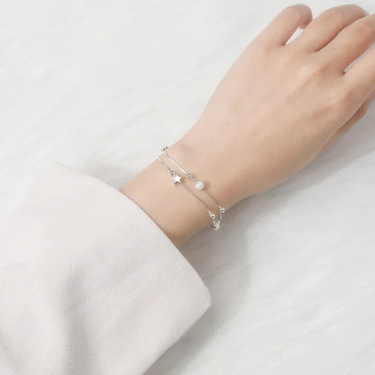 925 sterling silver Beautiful stars Bracelets for women korean fashion designer party Wedding Jewelry Holiday gifts