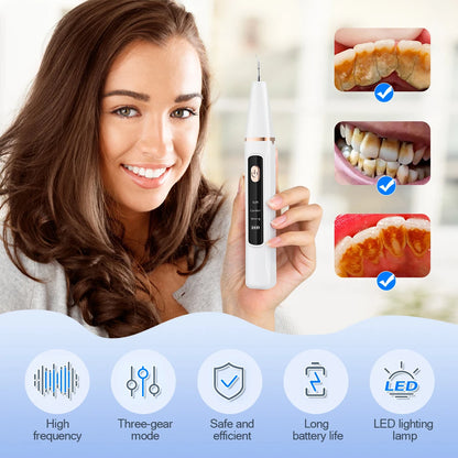 Dental Scaler For Teeth Tartar Stains Remove Electric Teeth Cleaner Household Dental Scaler Fresh Breath Oral Care USB Charging