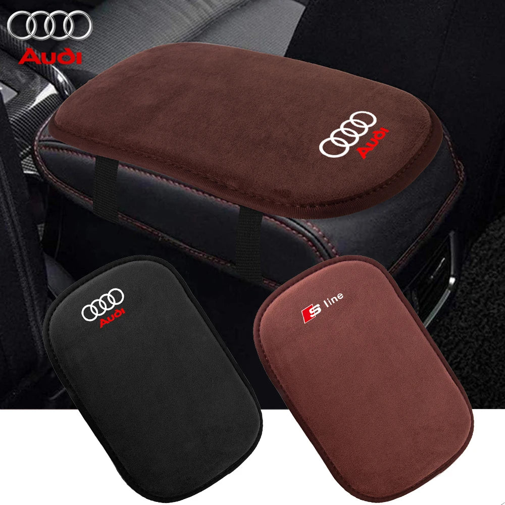 Car Armrest Box Pad Central Console Armrest Box Protection Cover for Audi SLINE A3 A4 B8 B9 A6 C5 C6 C7 A7 Q5 A5 A8 8V0 Q3 Q7 Q8