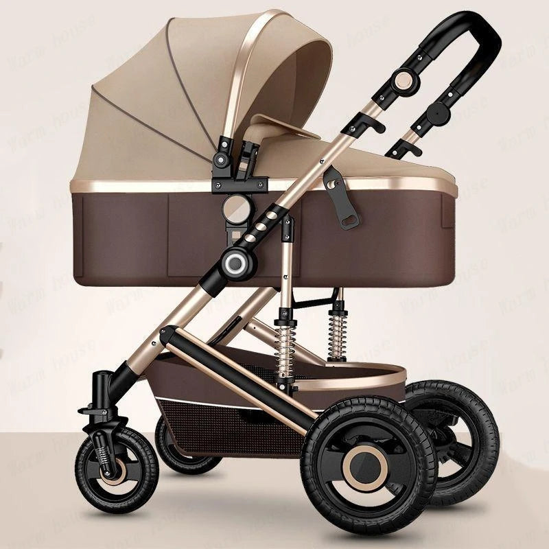 New Luxury Baby Stroller, Portable pushchair,High Landscape Reversible Stroller,Four wheels Strollers,Travel Pram,baby carriage