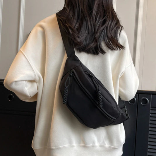 Nylon Messenger Bags Nylon Cross body Chest Bag Dumpling Bag for Women Nylon Crossbody Bag Half Moon Armpit Bag Shoulder Bags