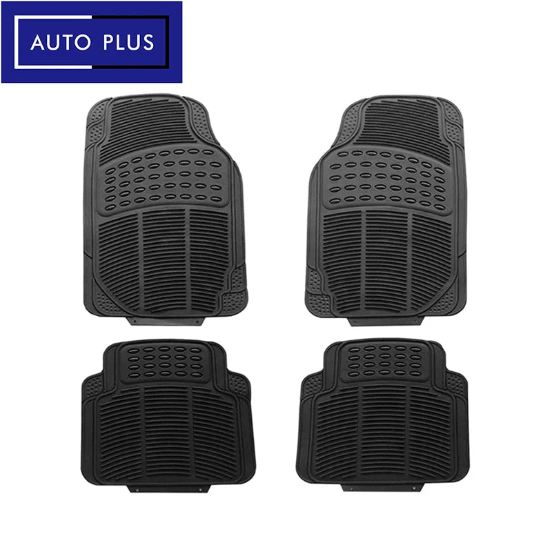 AUTO PLUS 4pcs Car Floor Mats Rubber Universal Size Fit For Most Car SUV Truck Car accessories Interior  Wear-resistant Foot Pad