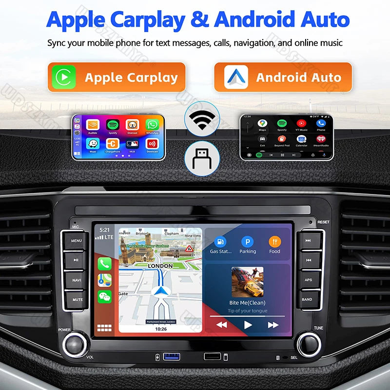 7inch Car Radio GPS Navigation Wireless Carplay Android Multimedia Player for Volkswagen Golf Polo Passat B6 B7 CC Skoda Jetta