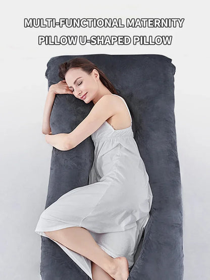 Pregnant Women Pillows Casual Universal Simple Solid Color Soft Abdomen Waist Support U-Shaped Cushion Maternity Body Pillow