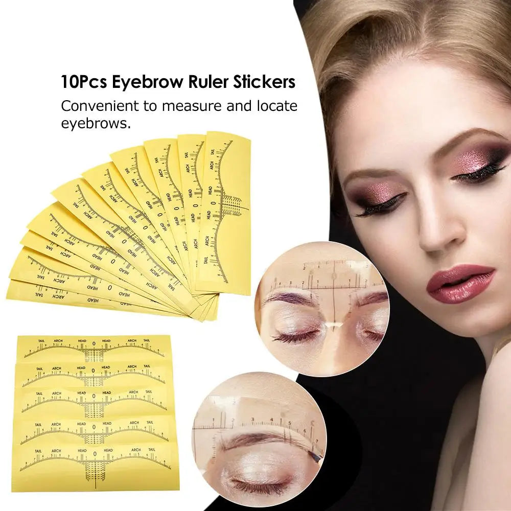 Tattoo Accesories Disposable Microblading Makeup Brow Measure Eyebrow Guide Ruler Permanent Tools Beauty Health