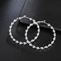 925 Sterling Silver Hoop Earrings High Quality Big Circle Round Fashion Women Party Jewelry Nice Wedding 4.5CM Free Shipping