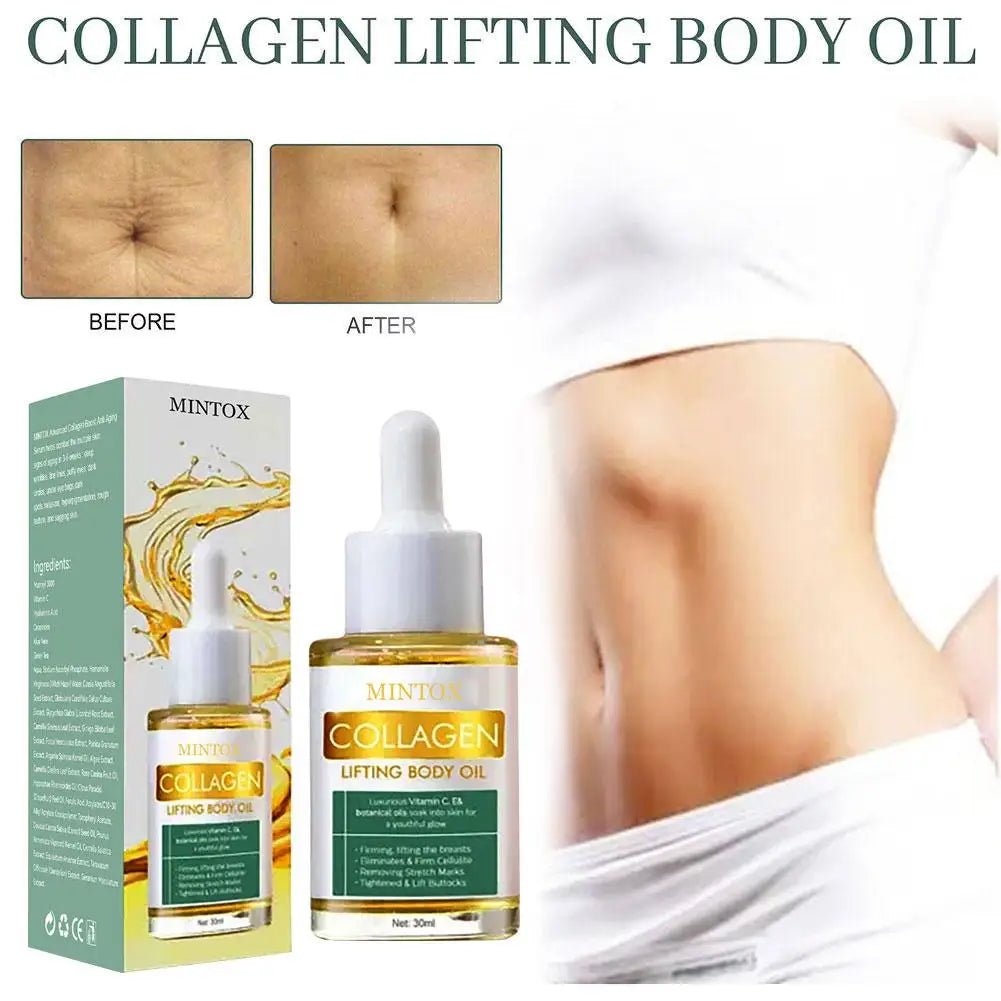 Collagen Lifting Body Oil Tightening Chest Buttock Thigh Upper Arm Nourishing Hydrating Massage Essential Oil Skin Care